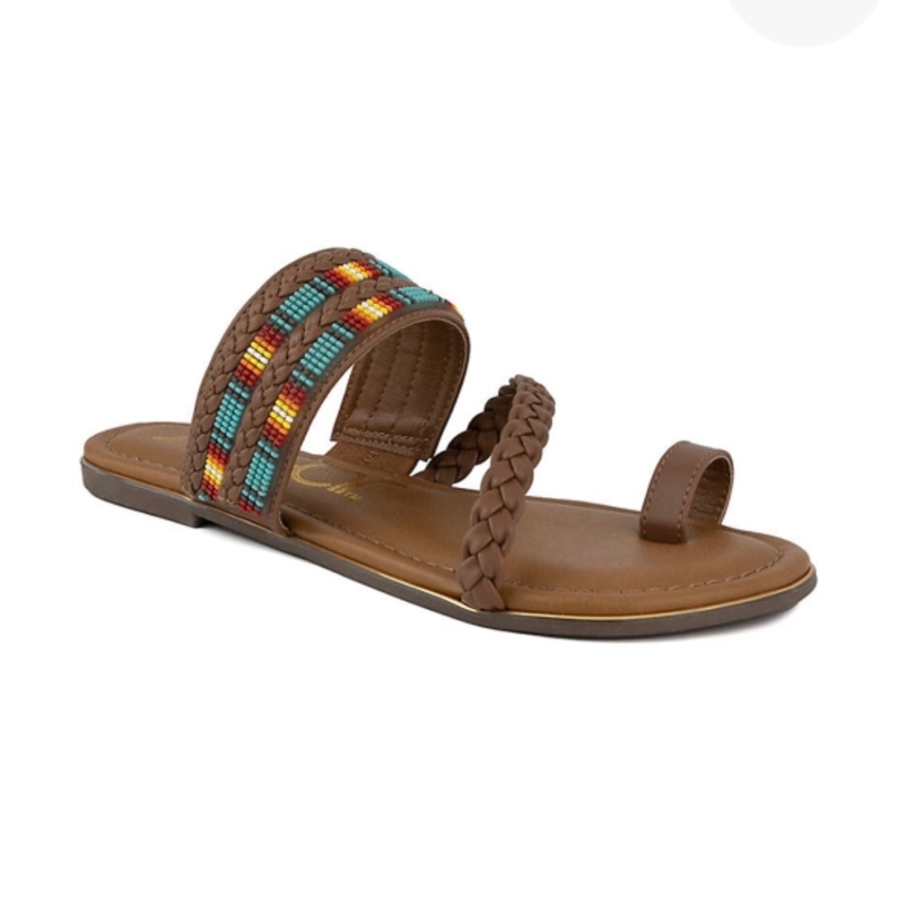 SUGAR DAWSON Beaded Strappy Sandals